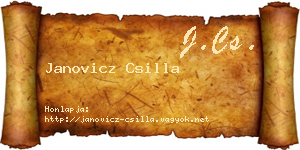 Janovicz Csilla névjegykártya