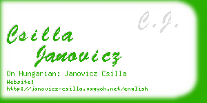 csilla janovicz business card